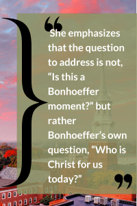 Text over a scenic view with a church steeple and colorful sky.